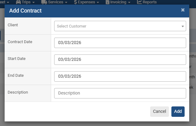 Create a Contract in Futex ERP