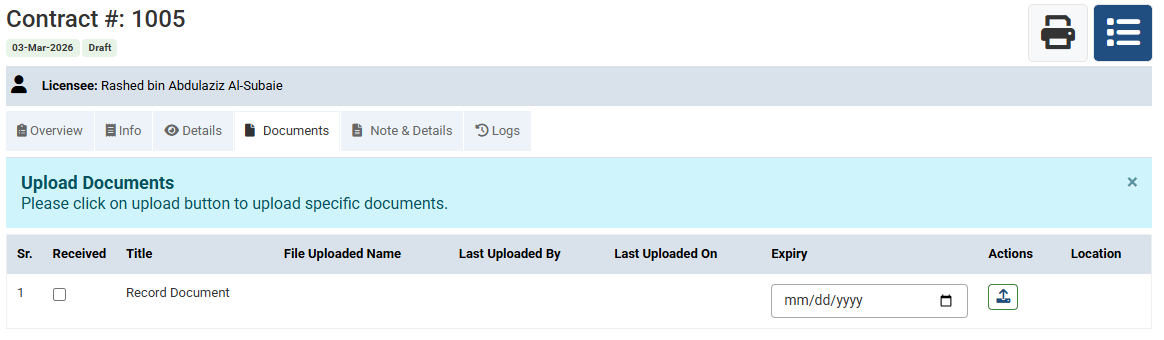 Create a Contract in Futex ERP