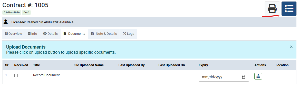 Create a Contract in Futex ERP 