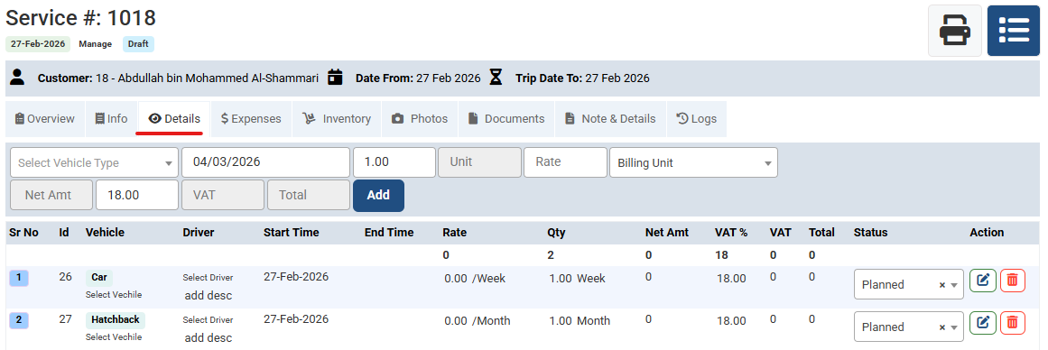 add a services in Futex Logix