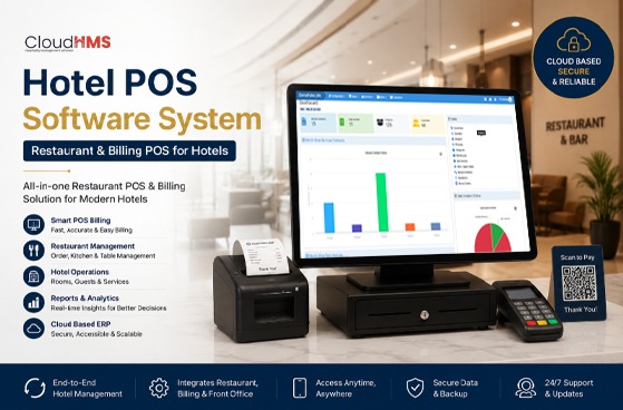 Hotel POS Software System for Restaurants & Hotels – Cloud HMS ERP