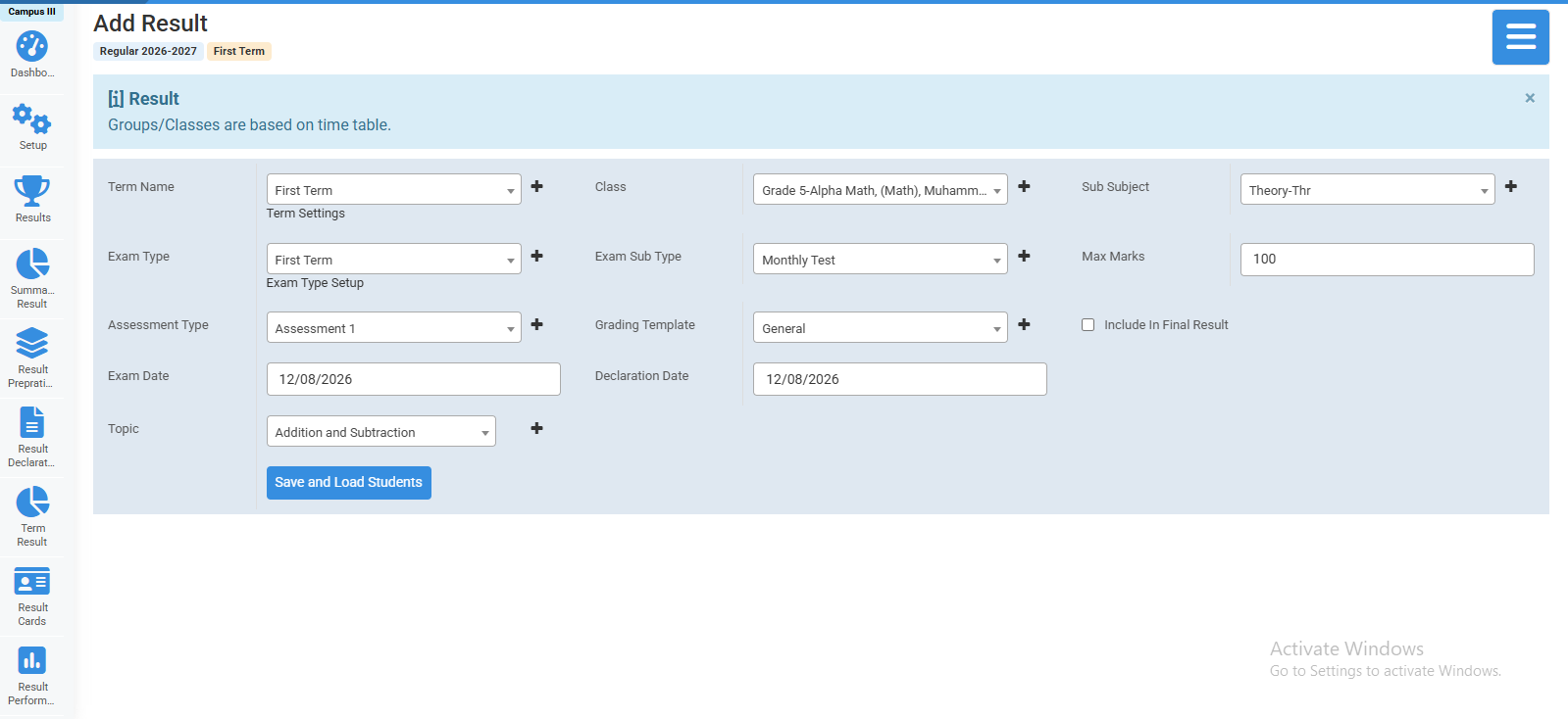 How to add results