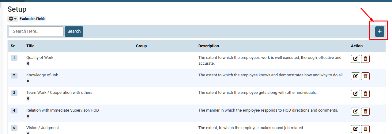How to Setup Evaluation Fields
