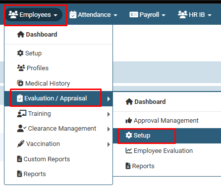 How to Setup Evaluation Fileds