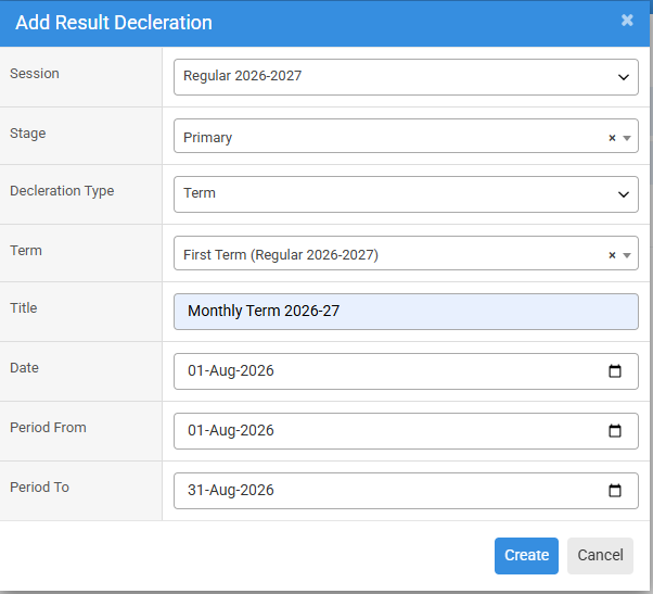 How to Declare Result
