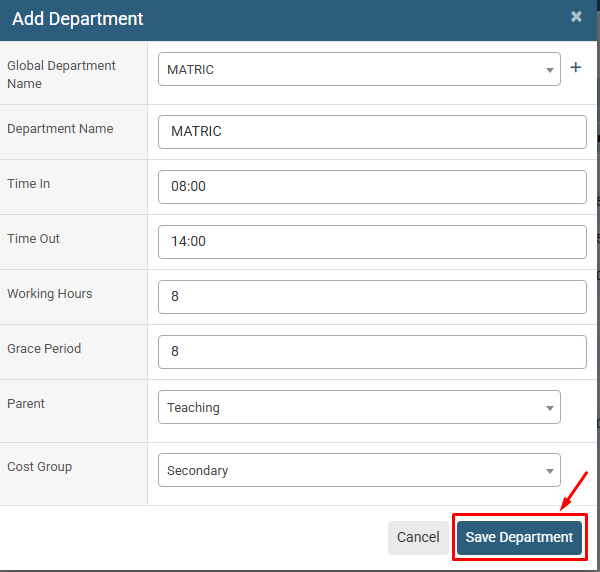 How to Add New Department