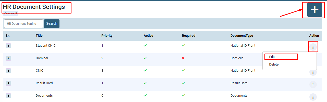 How to Add New HR Document Settings