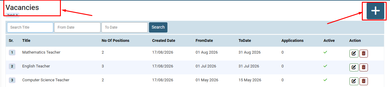 How to Add New Vacancy