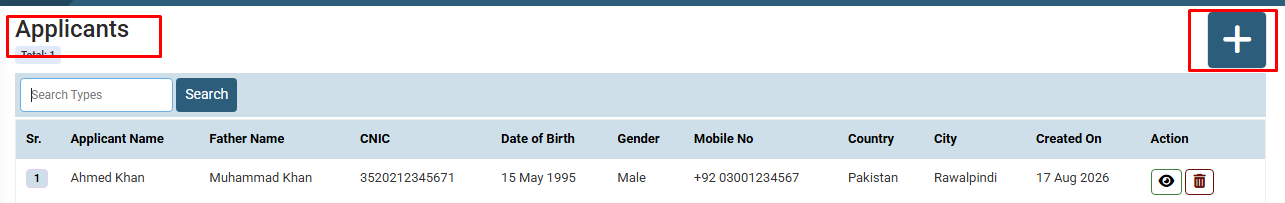 How to Add New Applicant