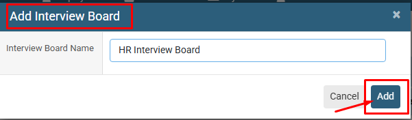 How to Add New Interview Board