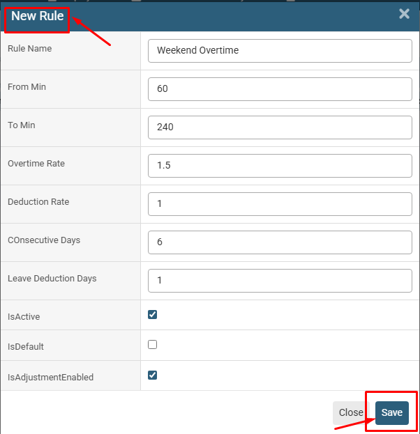 How to Add Attendence Rules