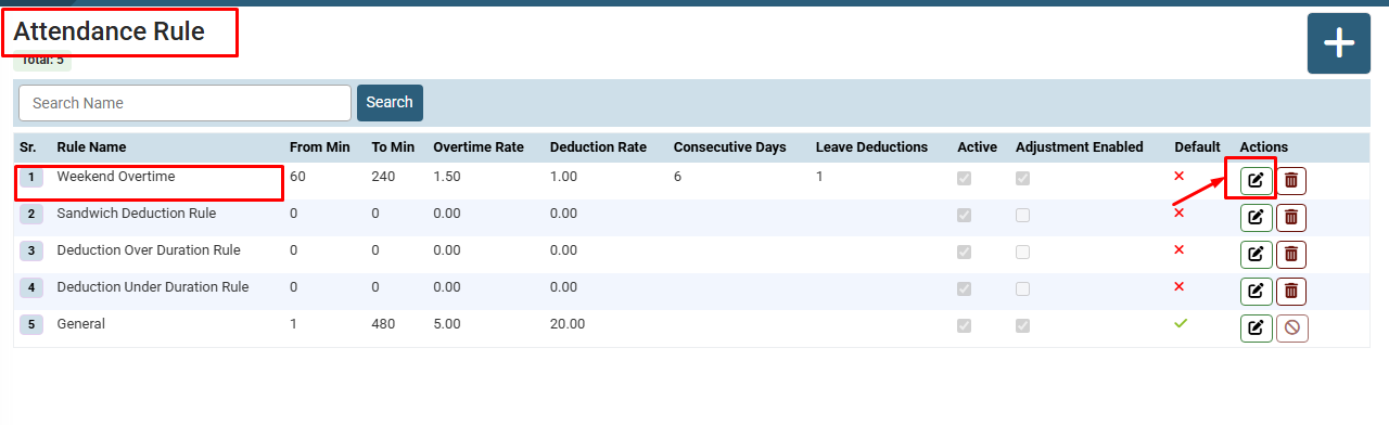 How to update Attendance Rules