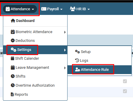 How to update Attendance Rules