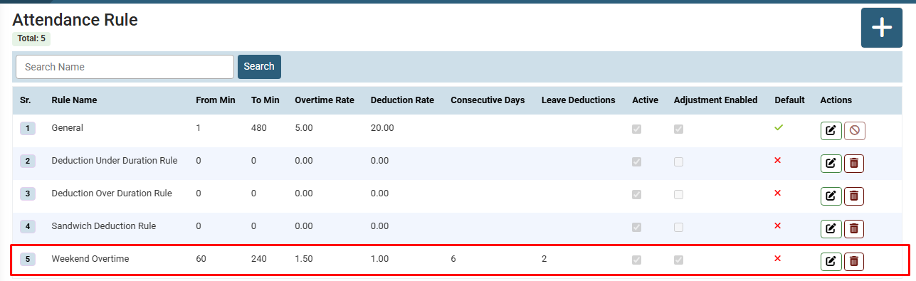 How to update Attendance Rules