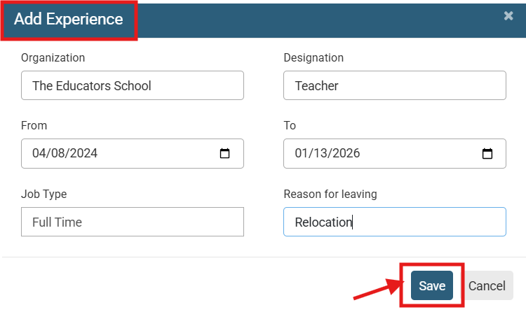How to Update Employee Experience & Education 