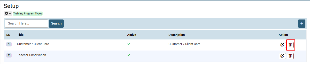 How To Delete Training Program Type