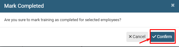 How to Mark Training Completion Status For Employee