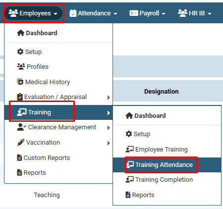 How to Mark Training Attendance