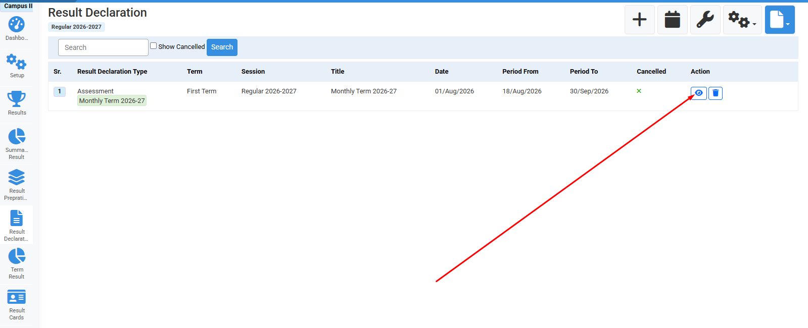 How to Edit Student in Result Declaration