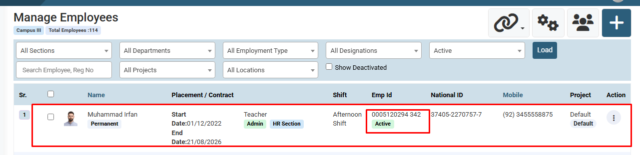 How to Reactivate an Employee Profile