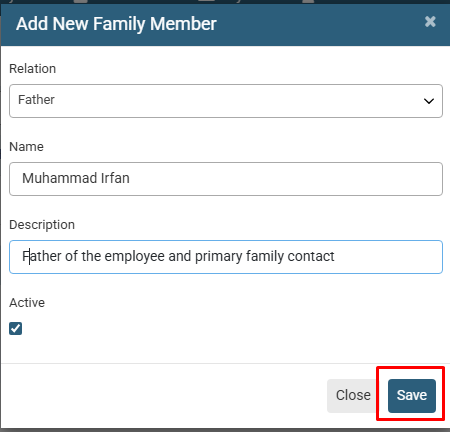 How to Add Employee Family Information