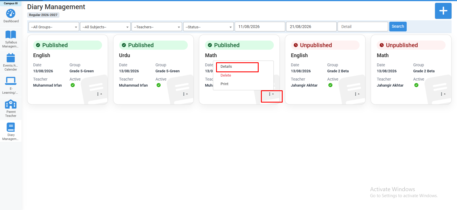 How to Update Diary