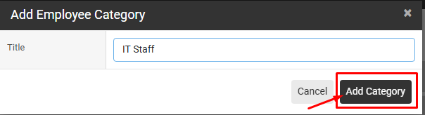 How to Add New Employee Category